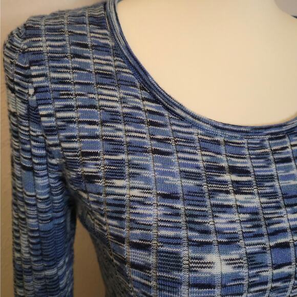 COTTON ON Blue Space Dye Ribbed Knit long Sleeve Maxi Sweater Dress Blue Size M - Picture 5 of 13